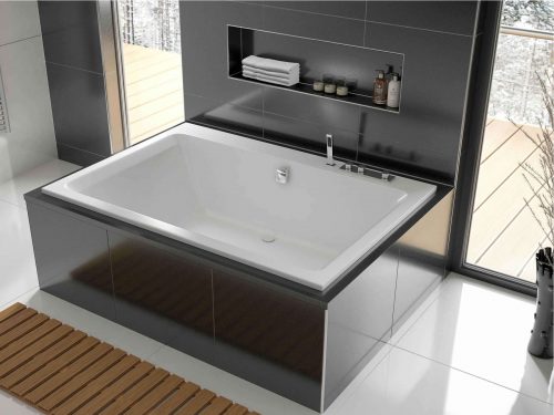 The Serenity Plus luxury bath, here pictured inset, with its rims visible